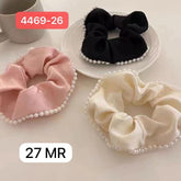 Impresssion Women's Colorful Fabric Scrunchies (pack of 12)